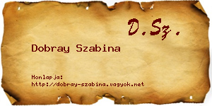 Dobray Szabina névjegykártya