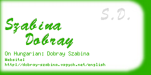 szabina dobray business card